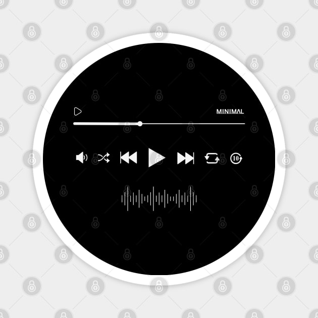 Minimal Audio Player Interface – Modern Music Controls Magnet by Stylecombinator
